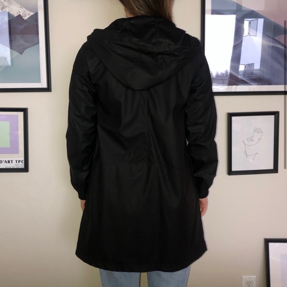 ZARA - Black Waterproof Raincoat - Picture 2 of 4